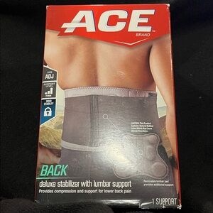 ACE Deluxe Back Stabilizer with Lumbar Support - Gray